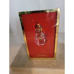 Gorham Antique Gold Snowman Christmas Ornament Collectible 3.5"